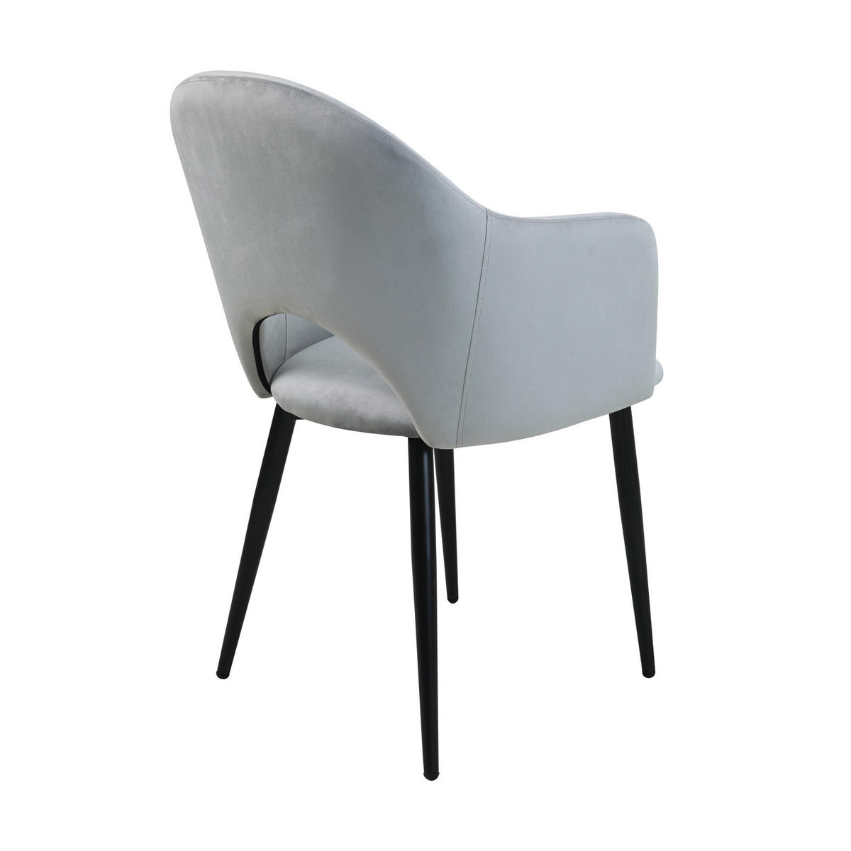ESSZIMMERSTÜHLE HAILEY (2er Set) - Schwarz/Grau, Textil/Metall (54/83/53cm) - SVITA
