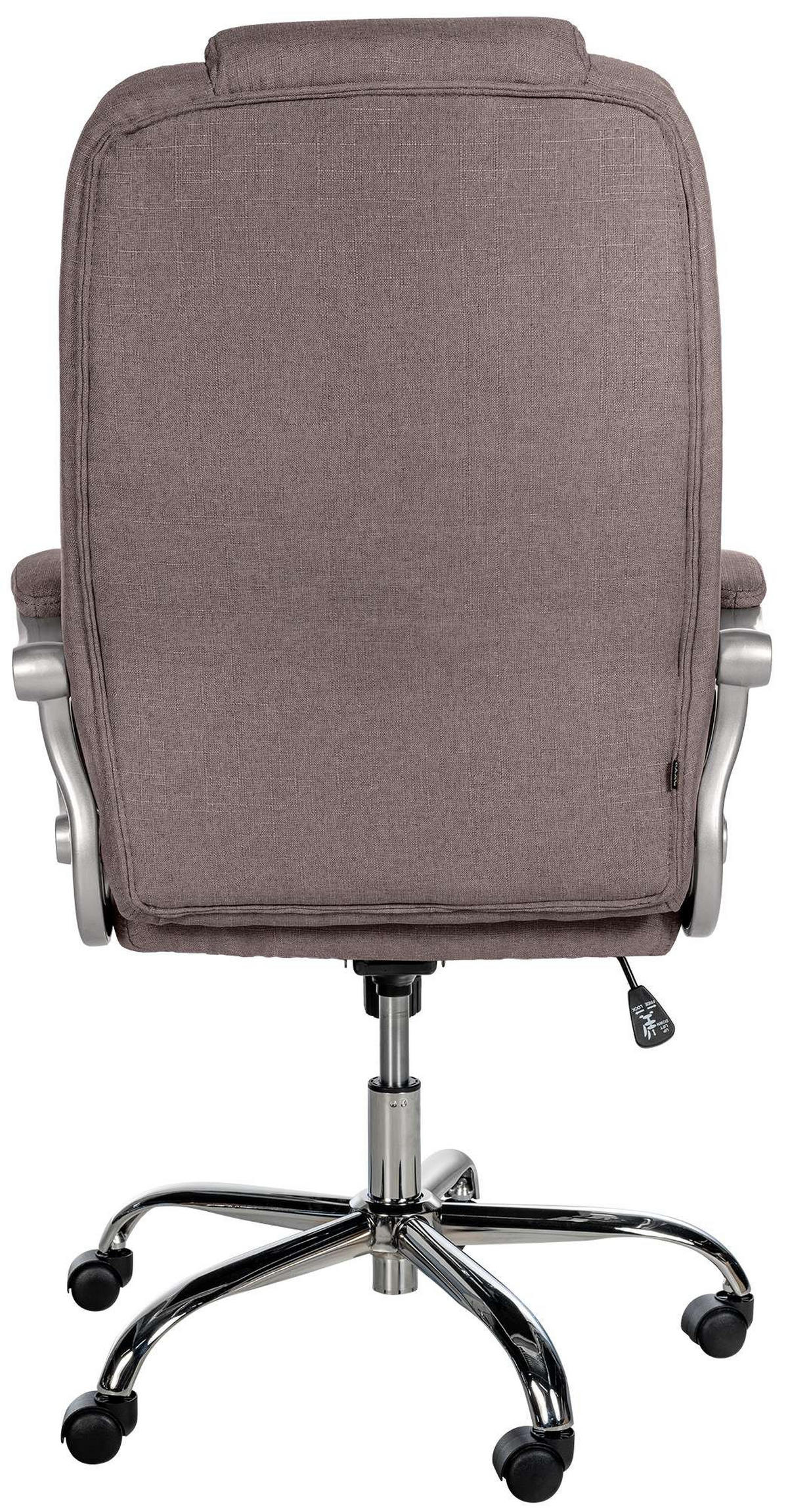 CHEFSESSEL Stoff Taupe - Taupe/Chromfarben, Textil/Metall (66/113/70cm) - CLP