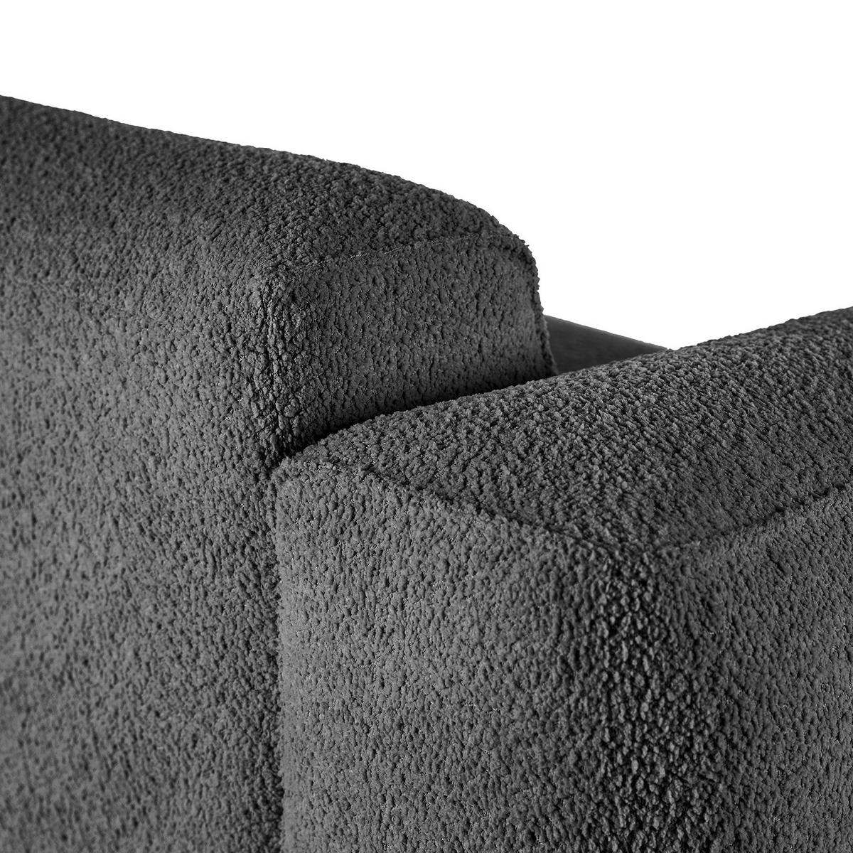 WOHNLANDSCHAFT mit Longchair - Anthrazit/Schwarz, Kunststoff/Textil (325/71/235cm) - home24