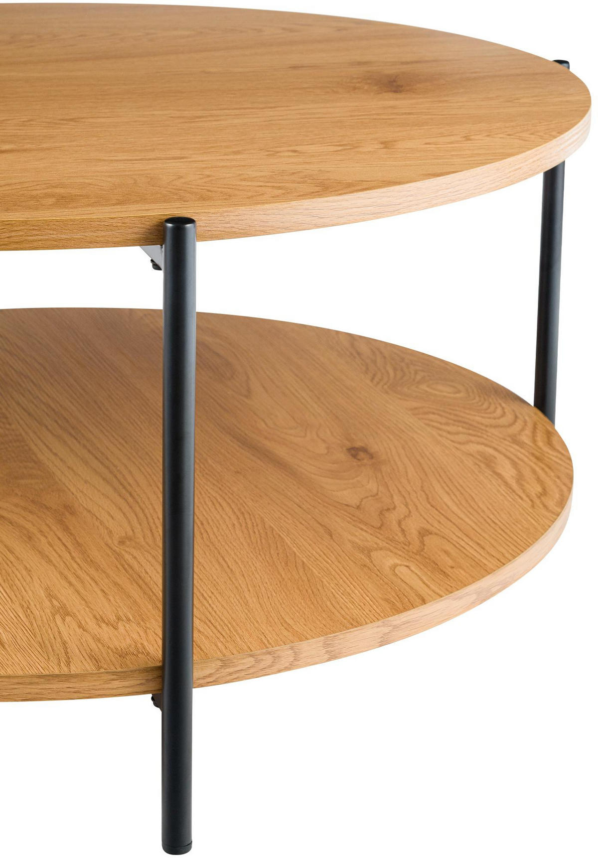 COUCHTISCH Bazon Holz Natura Beistelltisch Rund - Naturfarben, Holz (80/80/40cm) - DELUKE