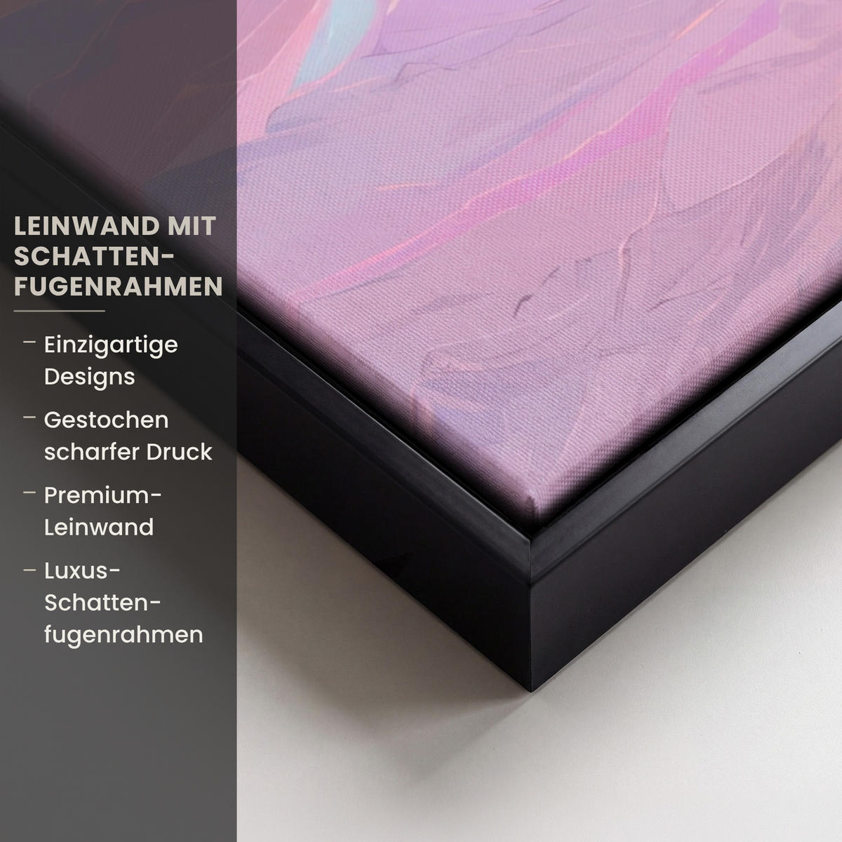 LEINWAND Bilder mit Rahmen - Berggipfel - Wolken - Verträumt - 70x50 - Hellrosa, Textil (70/50cm) - OnlyWow