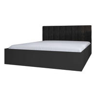 BETT Schwarz STYLE Mit Matratze Gepolsterter Schwarzer Kopfteil 120x200 cm - Schwarz, Textil (120/200cm) - Sepro Meble