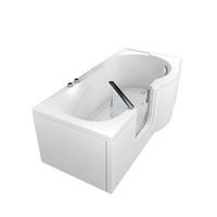 SENIORENWANNE mit Tür S12-AIR-L 170x85cm - Weiß, Glas/Kunststoff (85/60/170cm) - AcquaVapore by Sandra Jentho