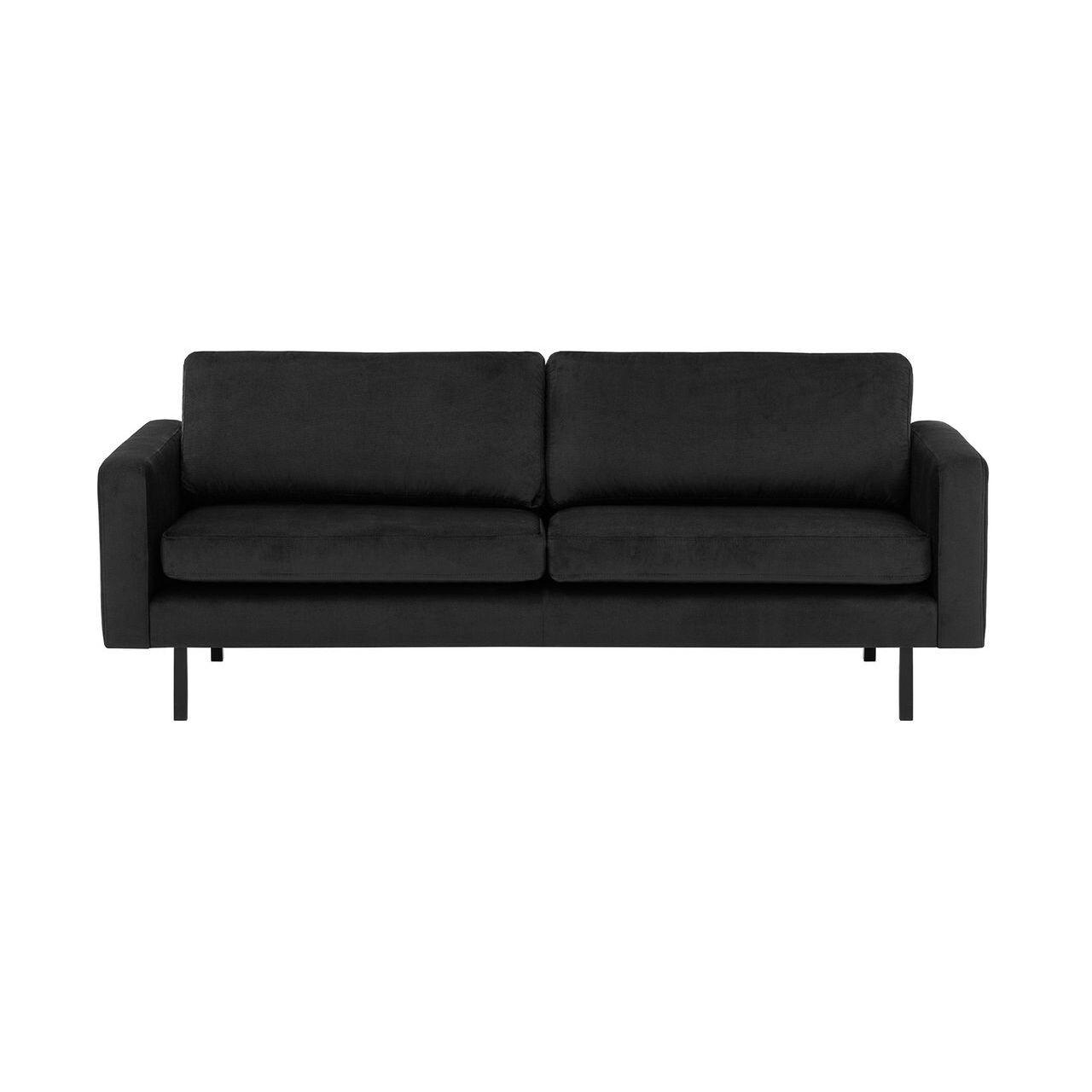 DREISITZER-SOFA Lioni-Kronos 7 - Schwarz, Holz/Textil (200/84/94cm)