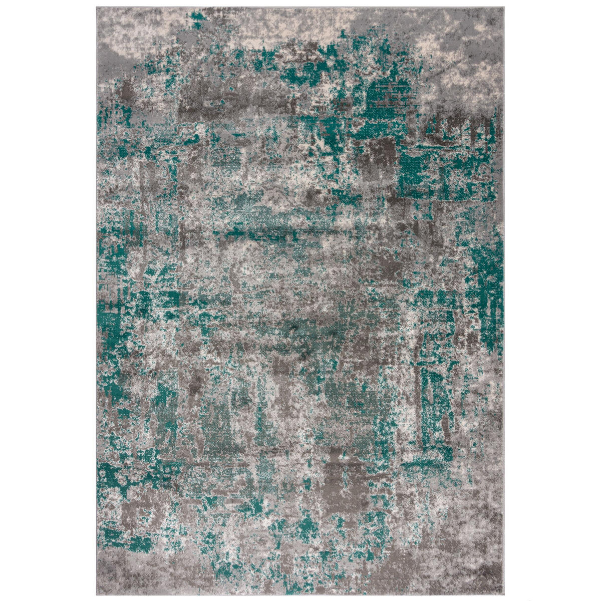 TEPPICH Kunst-Abstrakt-Muster DEE, Grün-Grau 160x230 cm - Grün, Textil (160/230cm) - KADIMA DESIGN