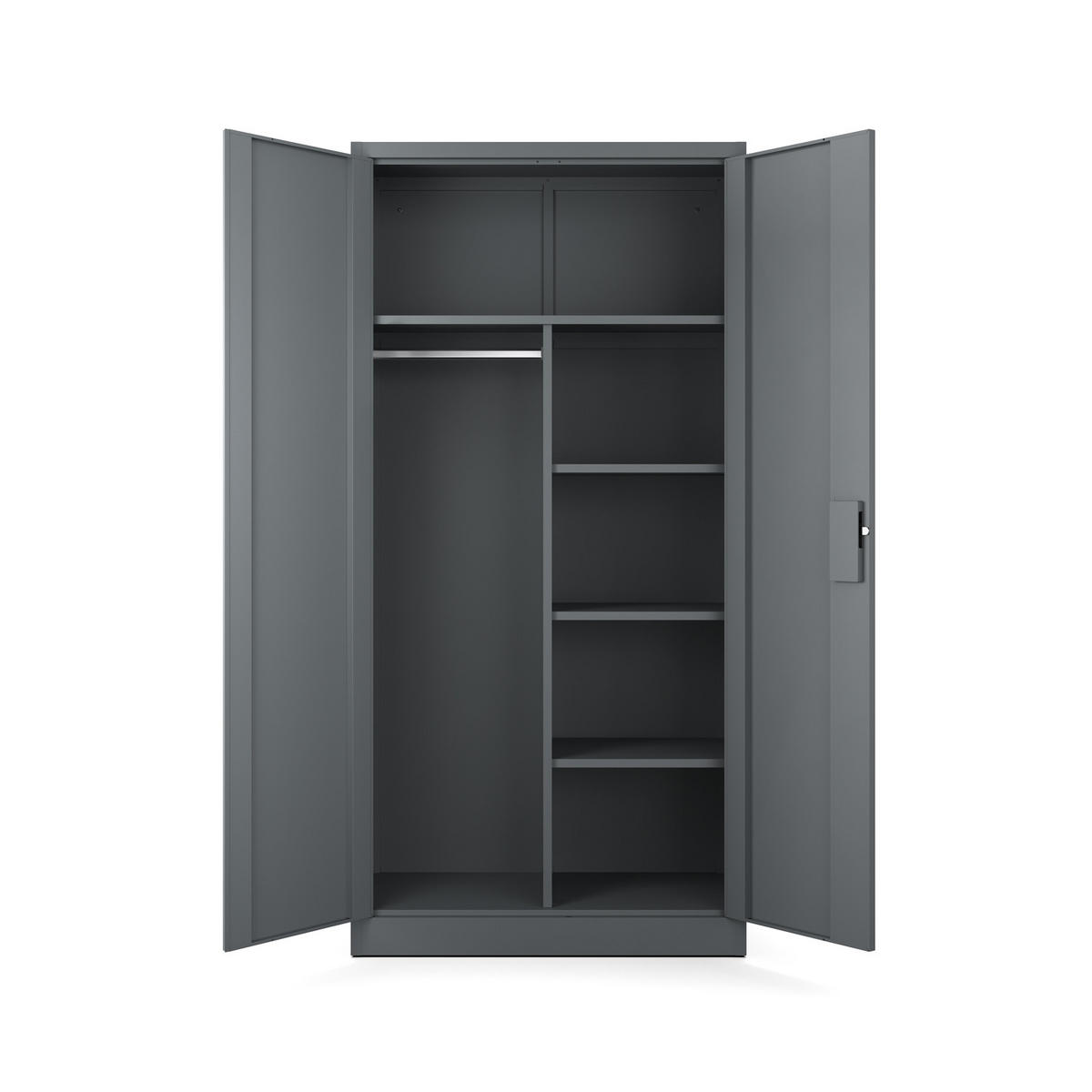 AKTENSCHRANK Sozialraumschrank aus Stahl Metallschrank für Büro Stahlschrank für Dokumente Anthrazit 90x45x185cm - Anthrazit, Metall (90/185/45cm) - Muralo