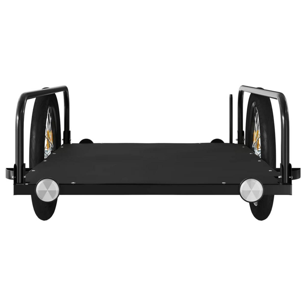 FAHRRADANHÄNGER Schwarz 135/70/37 Cm Eisen - Schwarz, Metall (70/37/135cm) - vidaXL