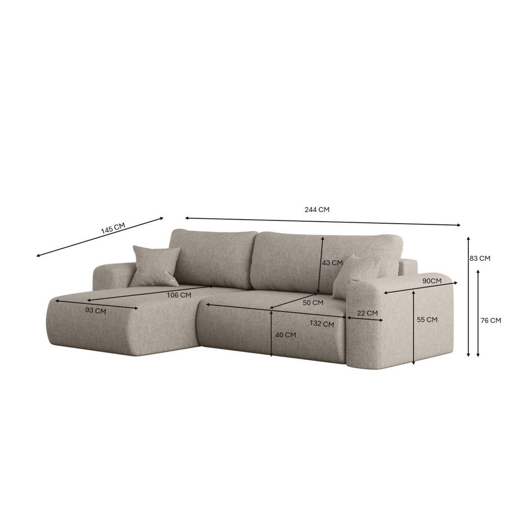Thumbnail - Kaiser Möbel Ecksofa, Cappuccino, Holz, L-Form, 272x145 cm, Wohnzimmer, Sofas & Couches, Wohnlandschaften, Ecksofas