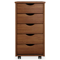ROLLCONTAINER LAGOS - Kastanienfarben, Holz (35/65/40cm) - IDIMEX