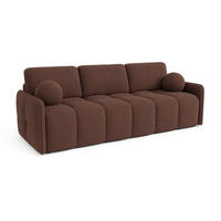 SCHLAFSOFA EMILI, Sofa mit Schlaffunktion und Bettkasten, Farbe: Braun, Bouclé-Stoff - Braun, Textil (212/95/90cm) - Sepro Meble