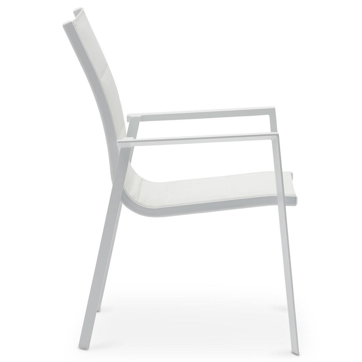 GARTENSTÜHLE TRAPANI 6er-Set weiß - Weiß, Textil (42/91/43cm) - IDIMEX