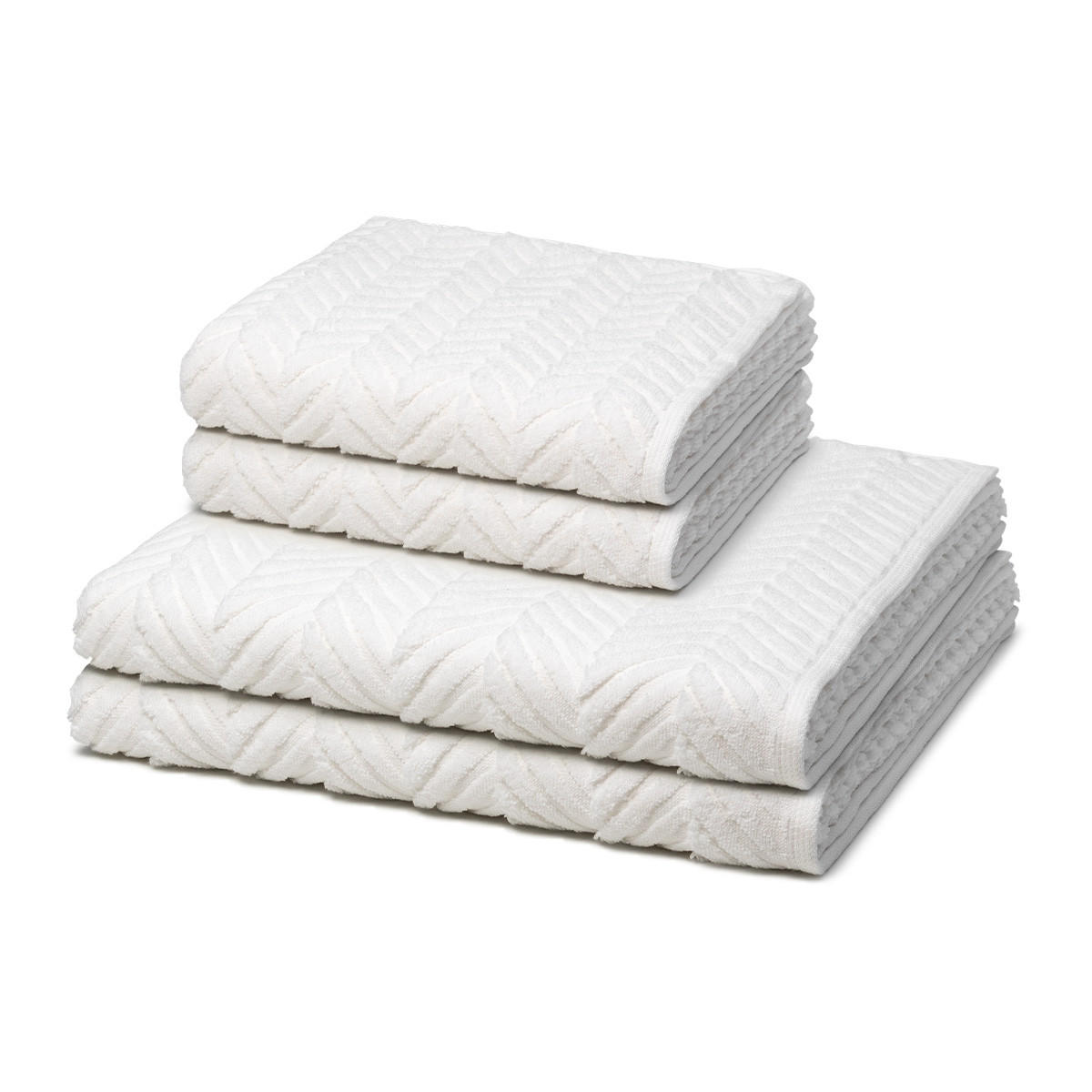 FROTTIERSET Sensual Skin Zopf 4-teilig - Weiß, Textil (50/100cm) - Ross