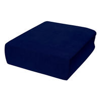 SPANNBETTLAKEN 160/200 cm, Frottee Elastisch 100 % Baumwolle Marinenblau - Blau, Textil (160/200cm) - Best For Home