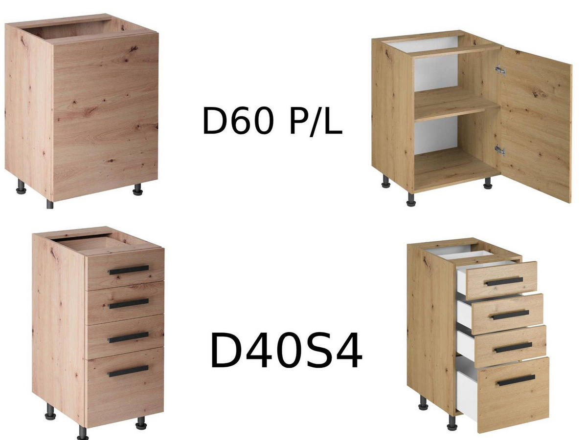 WINKELKÜCHE 330 x 210 cm Langen K53-M330 in Astiran Eiche - Eiche Artisan, Holz (330/212/210cm)