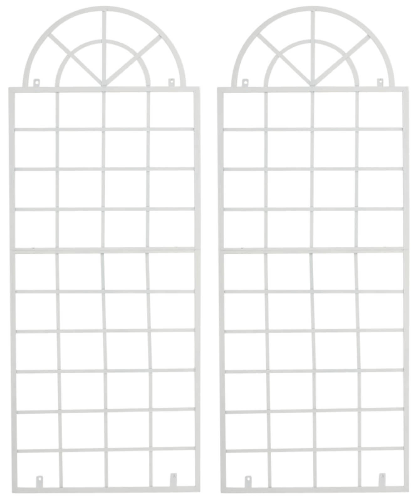 RANKGITTER 2er Set Metall weiß - Weiß, Metall (70/180/1cm) - CLP