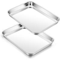 BACKBLECH 2-teiliges Set Edelstahl 23,7x17,7x2,5cm - Silberfarben, Metall (23.7/2.5/23.7cm)