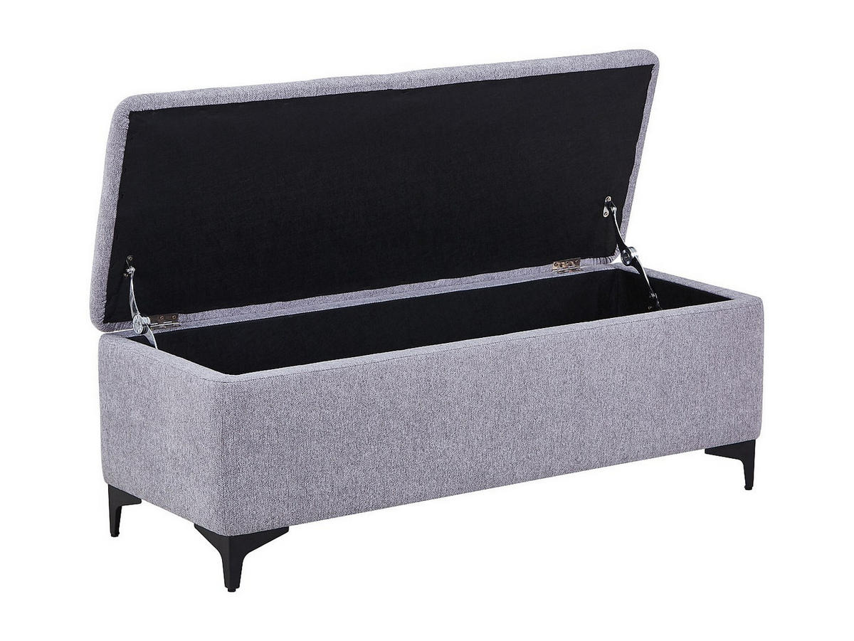 SITZBANK - 120 cm x 45 cm - Stoff - Grau - SABILO - Grau, Textil (120/44/45cm) - Vente-Unique