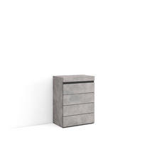 KOMMODE mit Schubladen, Sideboard Schrank, zementgrau, 35/57/75cm - Grau, Holzwerkstoff (57/75/35cm) - Skraut Home