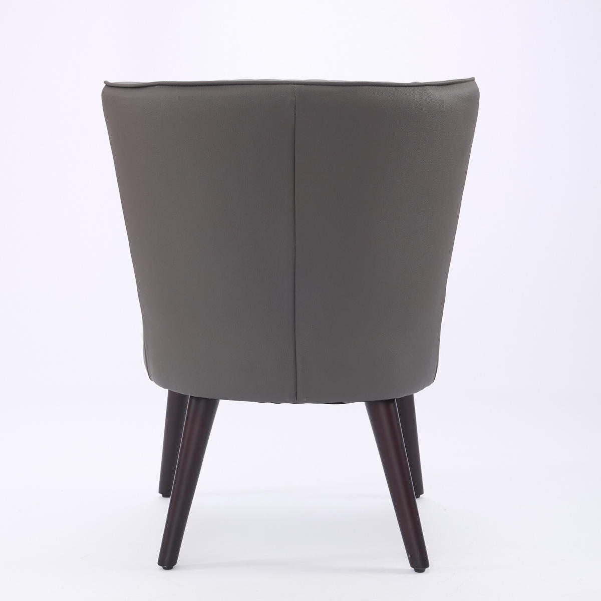 STUHL Echtleder ohne Armlehnen, DE-42325, Grau - Grau, Holzwerkstoff (62/72/56cm) - ComfortXL