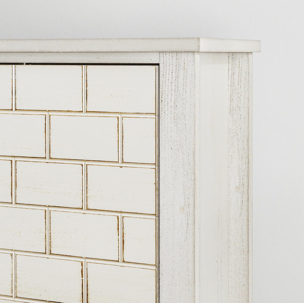 SCHUHSCHRANK aus MDF & Spanplatte in Weiß mit 2 Schubladen - Weiß, Holzwerkstoff (80/97.5/24cm) - Modfu