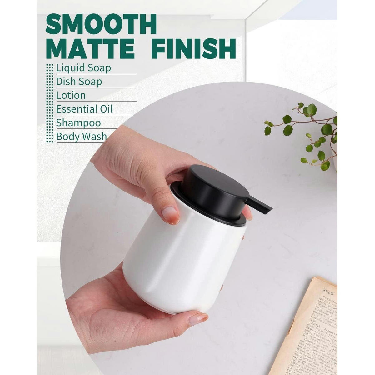 SEIFENSPENDER Keramik Weiß 350ml - Weiß, Keramik (5.8/12.5/9.2cm)