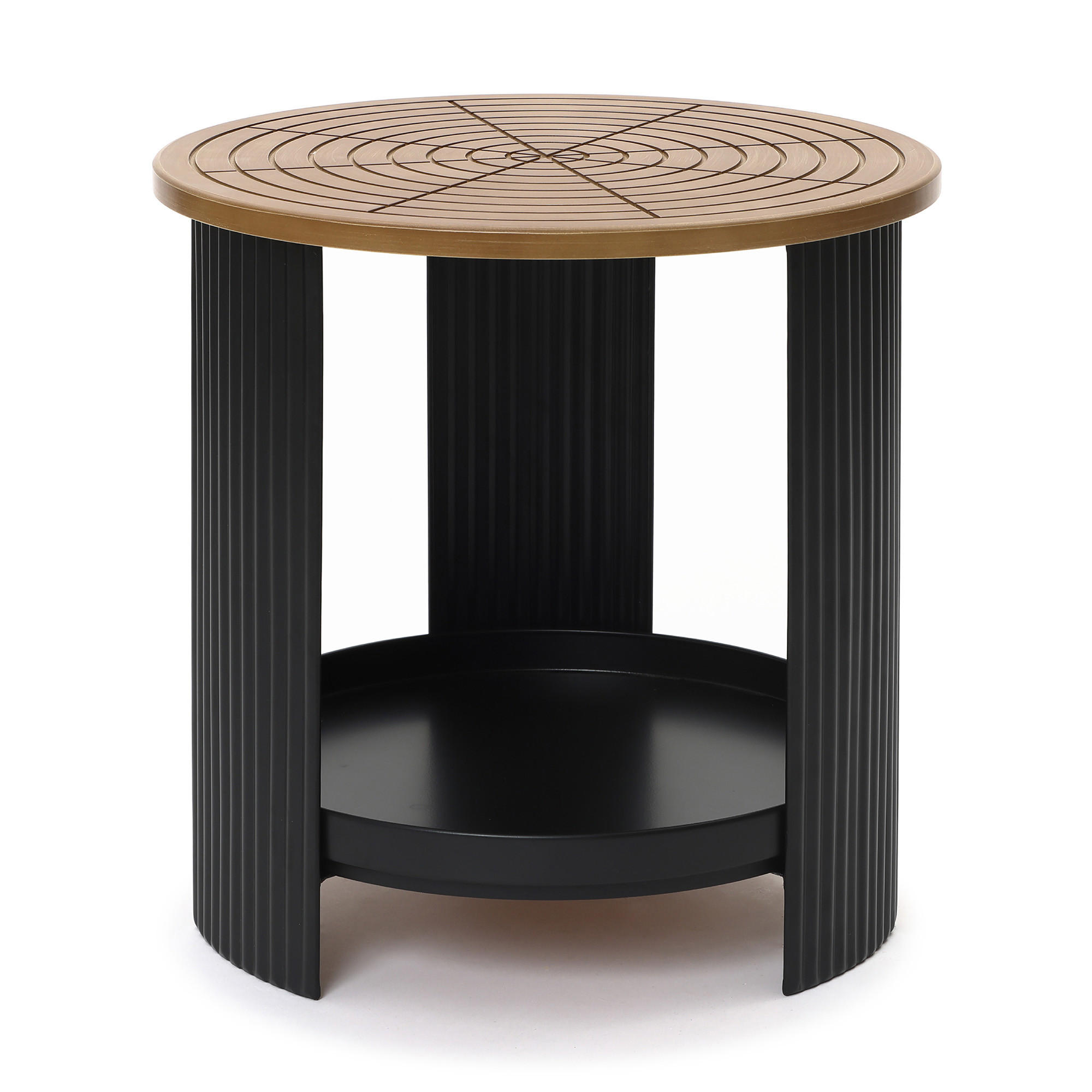 BEISTELLTISCH, MDF und Eisen, D40 cm, H40 cm - Schwarz, Holz (40/40/40cm) - Hometopia