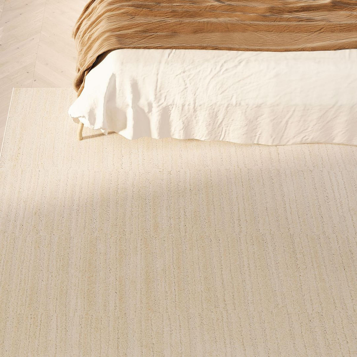 WEBTEPPICH Bowie Beige - Beige, Textil (190/280cm) - Kukoon Rugs