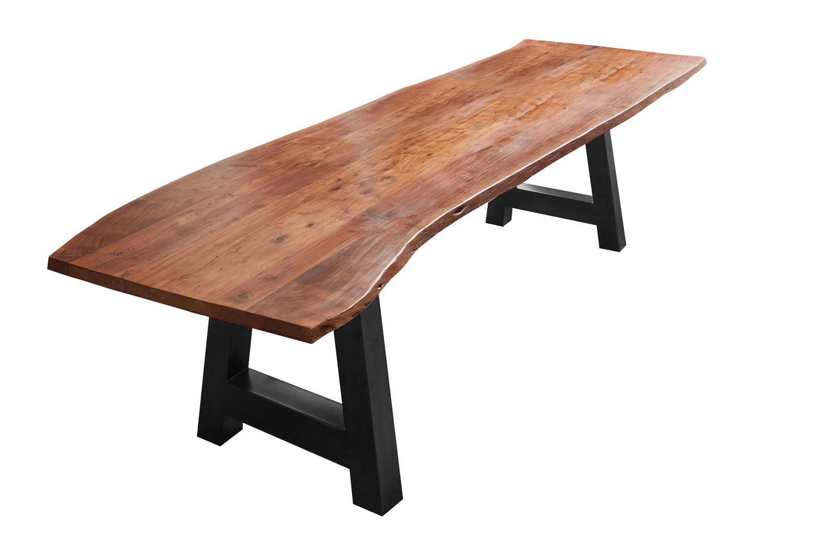 ESSTISCH ADELAIDE - Schwarz/Braun, Holz/Metall (100/300/77cm) - SAM