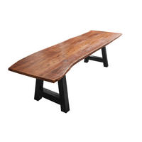 ESSTISCH ADELAIDE - Schwarz/Braun, Holz/Metall (100/300/77cm) - SAM