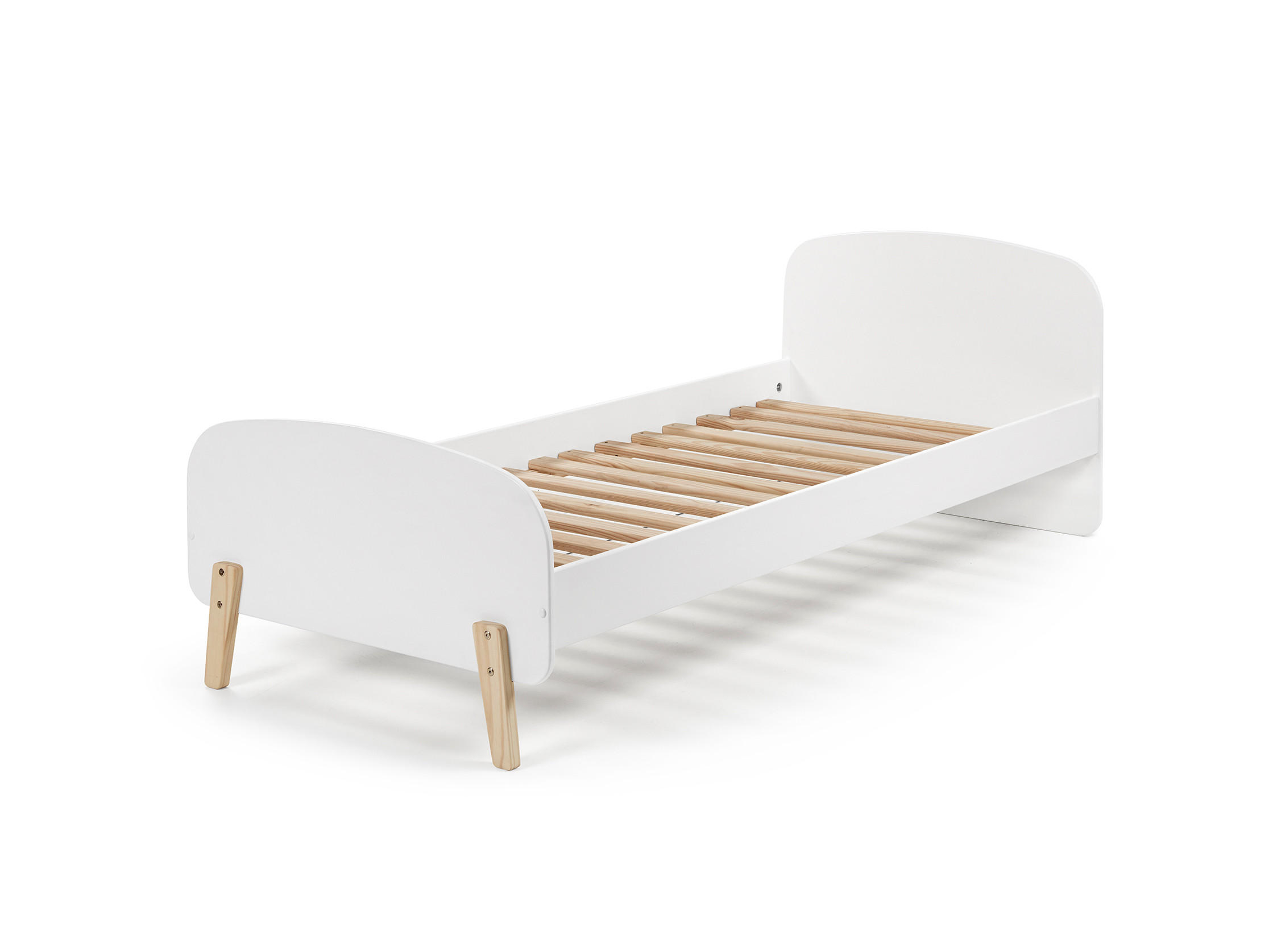 KINDERBETT KIDDY Weiß 95x206x73 cm - Weiß, Holz - FURNLUX