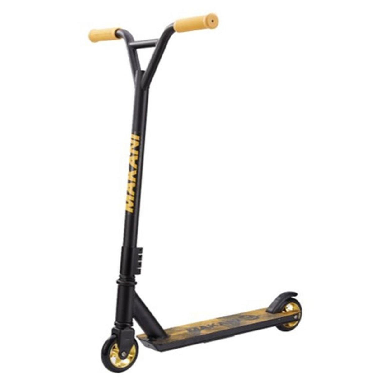 KINDERROLLER Gord gelb Griff 360° drehbar, Hinterradbremse, ABEC7 - Gelb, Metall (85/48/64cm) - Makani