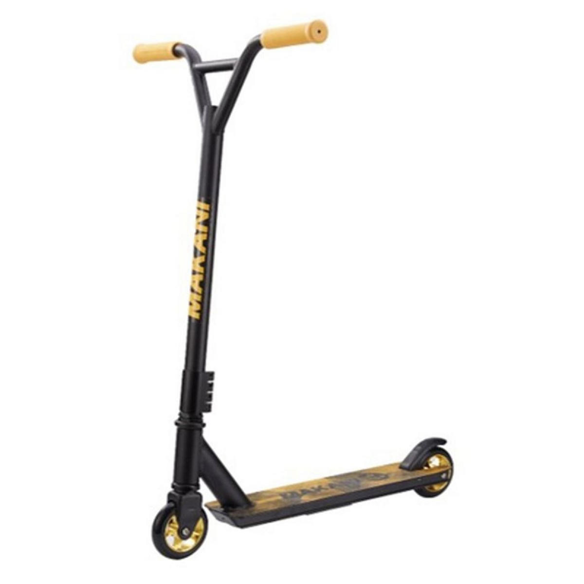 KINDERROLLER Gord gelb Griff 360° drehbar, Hinterradbremse, ABEC7 - Gelb, Metall (85/48/64cm) - Makani