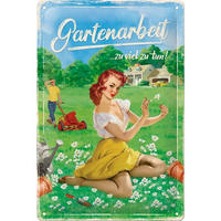 BLECHSCHILD 20/30 cm Home & Country Gartenarbeit - Multicolor, Metall (20/30/0.2cm) - Nostalgic-Art