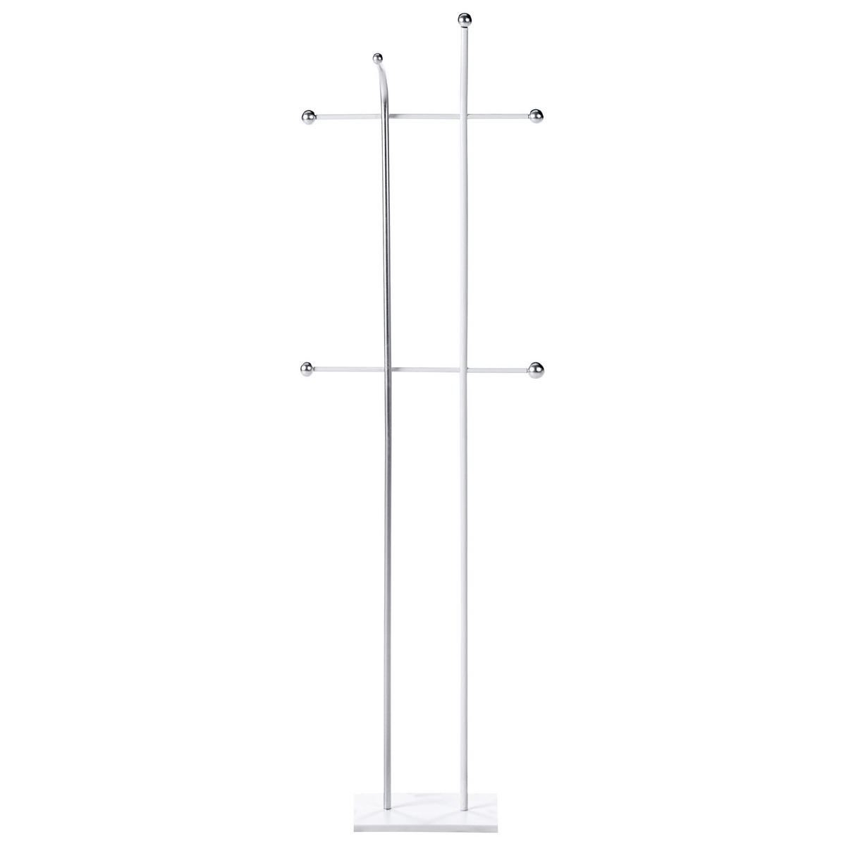 VĚŠÁK NA OBLEČENÍ Stříbrný Odhill - stříbrná, kov (46/162/26cm) - Beliani