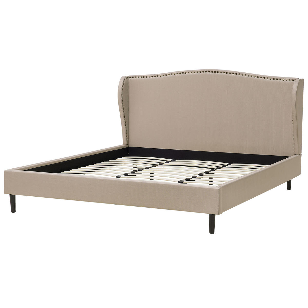 POLSTERBETT 180/200cm Sandbeige Colmar - Beige, Textil (180/200cm) - Beliani