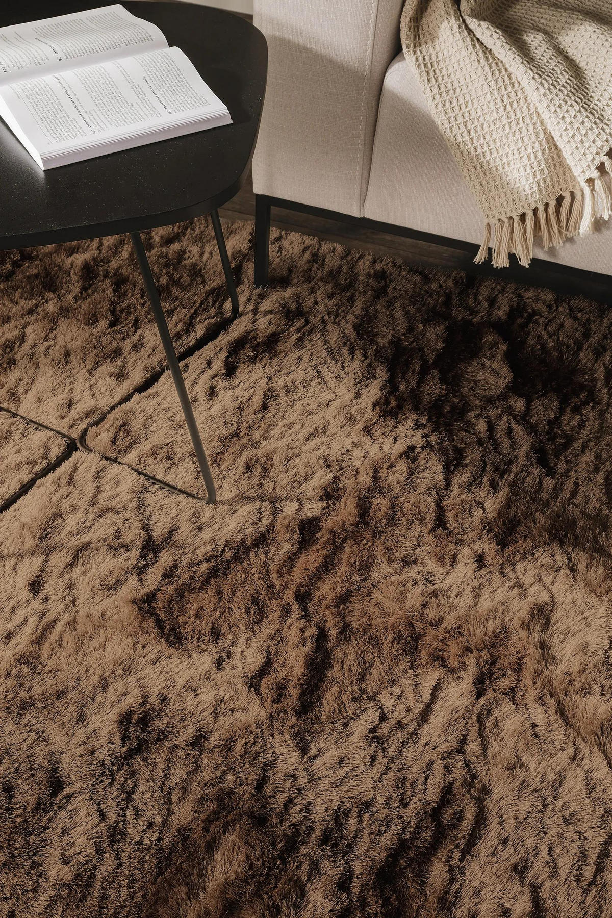 SHAGGY koberec Whisper Světle hnědá 120x170 cm - světle hnědá, textil/umělá hmota (120/170cm) - benuta Nest