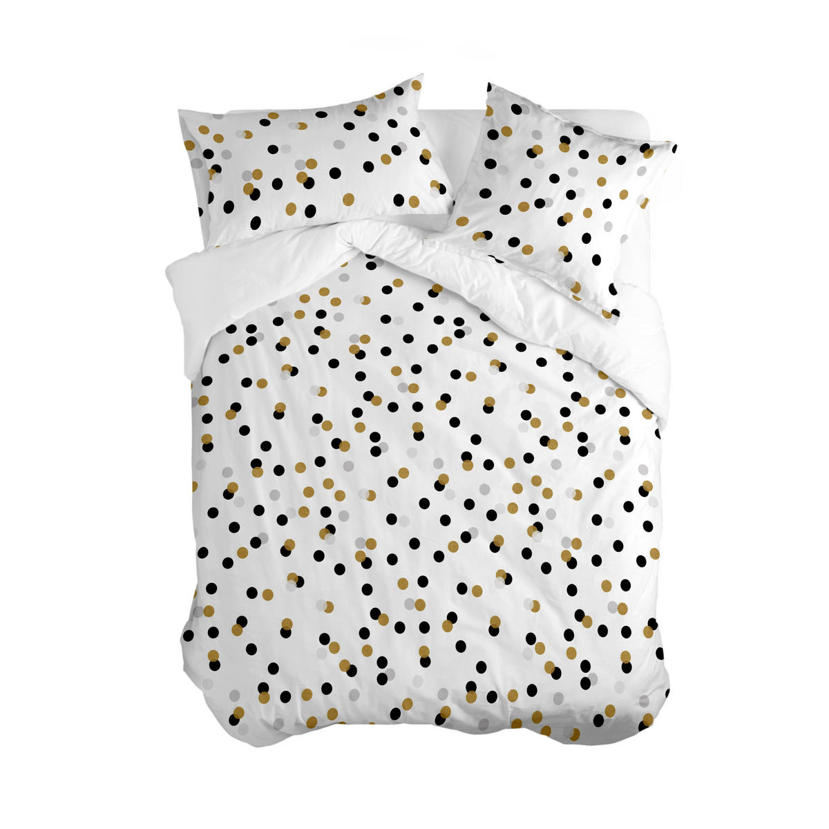 BETTBEZUG golden dots 220x220 cm (komfortgrösse) mehrfarbig - Multicolor, Textil (220/220cm) - Happy Friday
