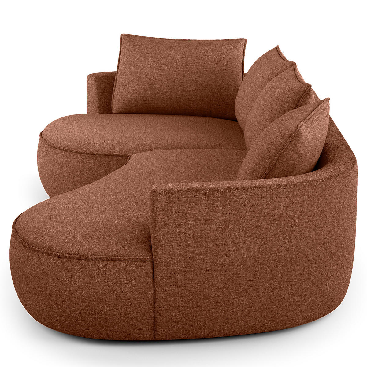 BIGSOFA - Beige/Schwarz, Kunststoff/Textil (322/82/154cm) - home24