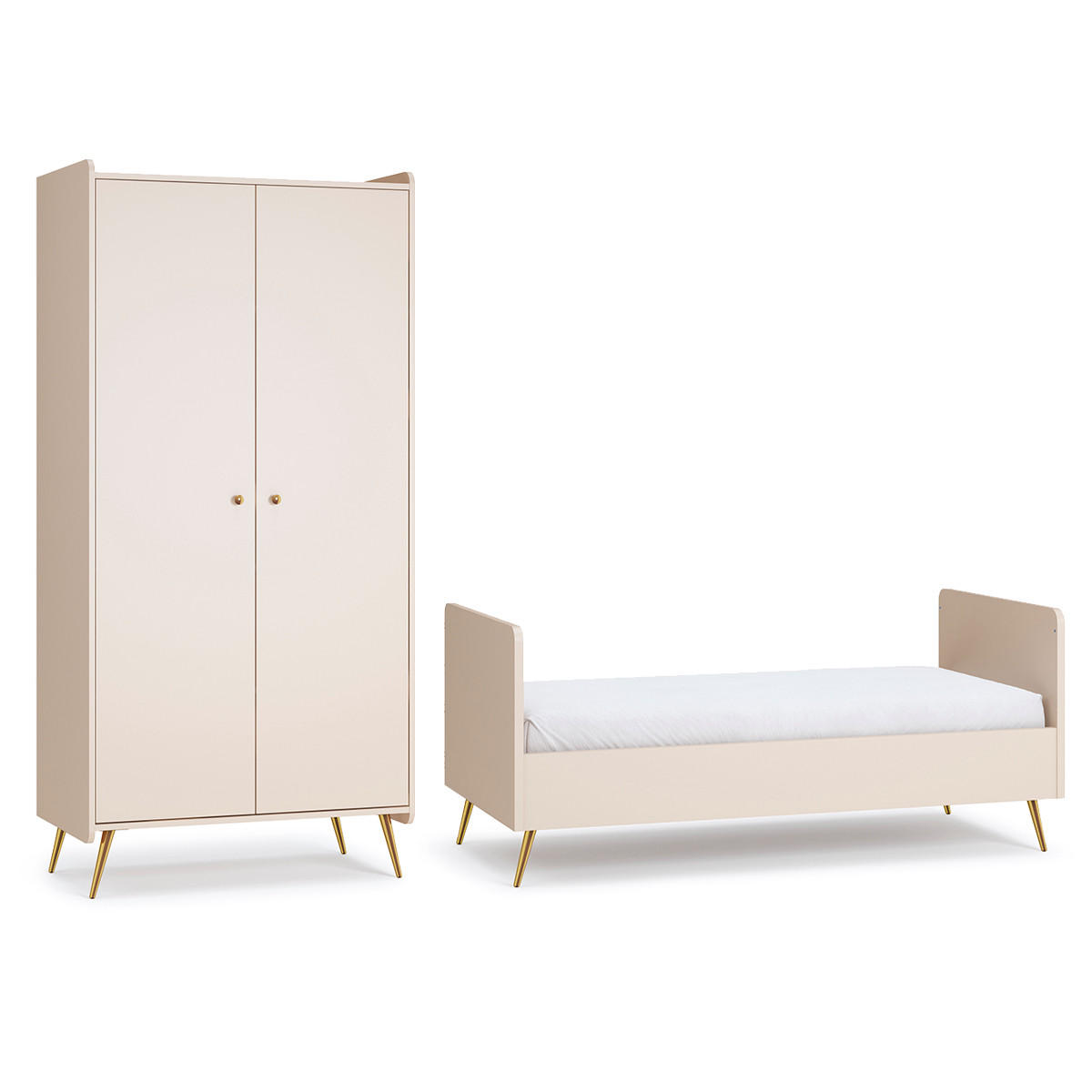 BABYZIMMER 2-teilig Lunea Kaschmir - Beige, Holzwerkstoff (143.4/91/74.8cm) - Petits-meubles