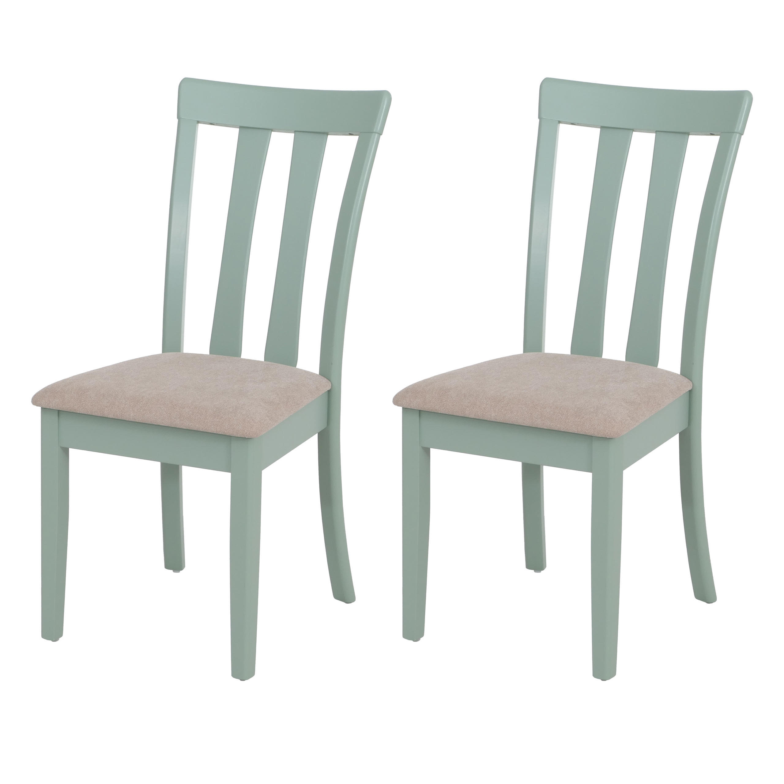ESSZIMMERSTUHL Grün, Beige 2er-Set - Beige/Grün, Holz (42/96/58cm) - MCW