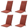 GARTENSTUHLKISSEN Canvas 120/50 cm 4er-Set - Rot, Textil (50/8/120cm) - Madison
