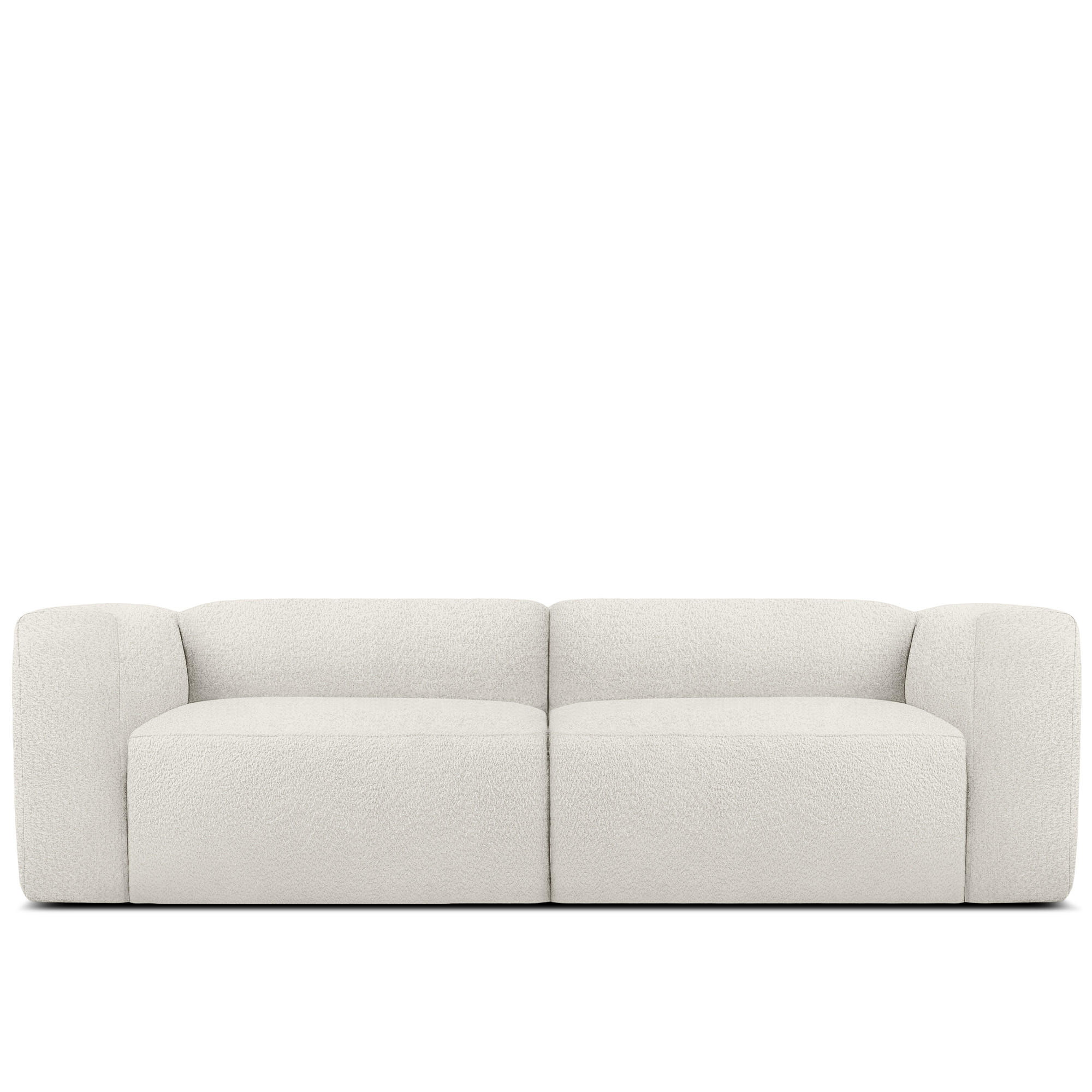 2,5-SITZER SOFA BUFFO, Weiß - Weiß, Holz/Holzwerkstoff (250/73/96cm) - KONSIMO®