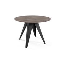 ESSTISCH Gerda Sherman Eiche Anthrazit / Schwarz 90/128 / 90 / 76cm - Anthrazit/Schwarz, Holz/Holzwerkstoff (90/90/76cm) - Feldmann-Wohnen