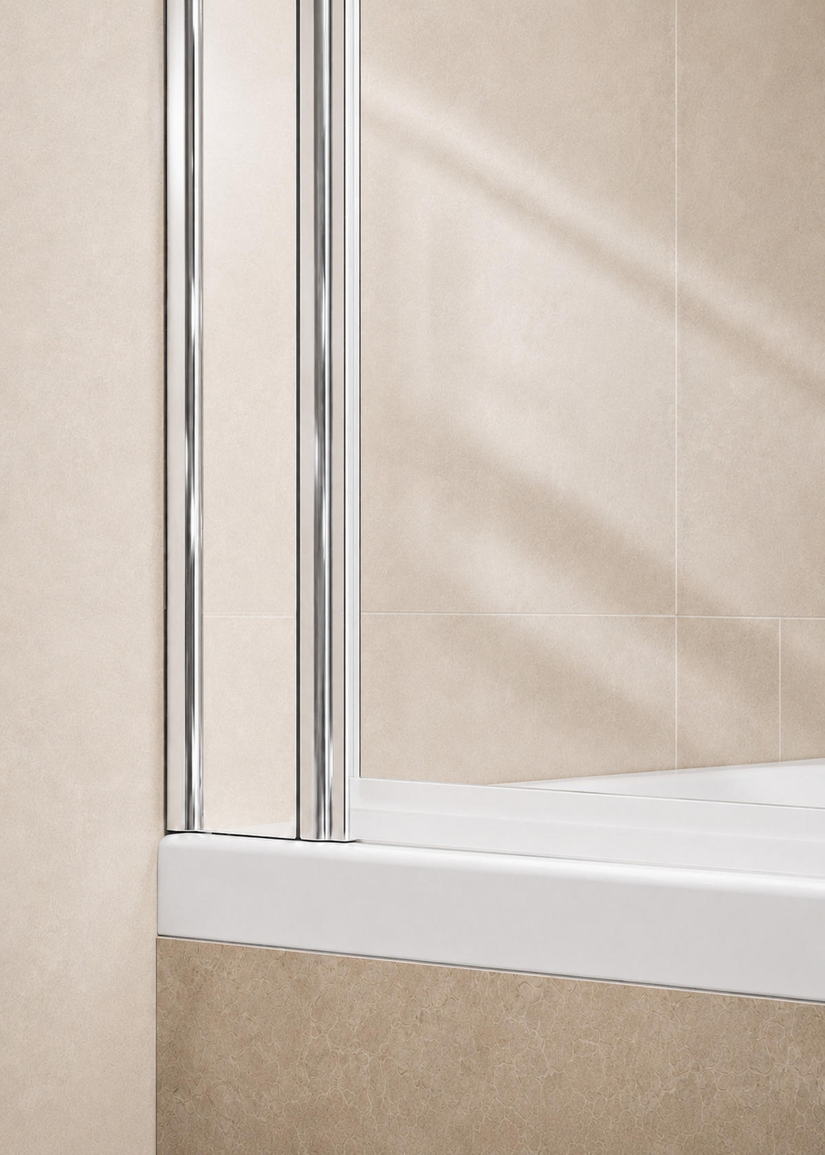 KADNA ZAŠČITA Torino 1 del krom - 60 x 140 cm - barve kroma, steklo (60/140cm) - Badplaats