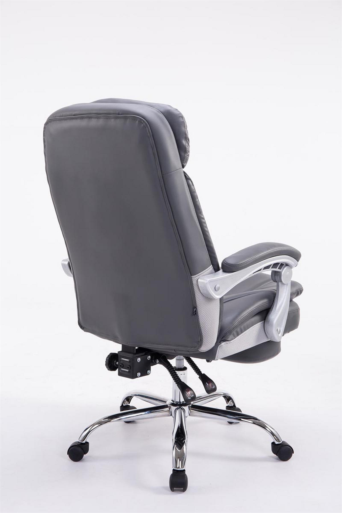 BÜROSTUHL XL Troja, Kunstleder Grau - Grau, Textil/Metall (67/122/67cm) - TPFLiving