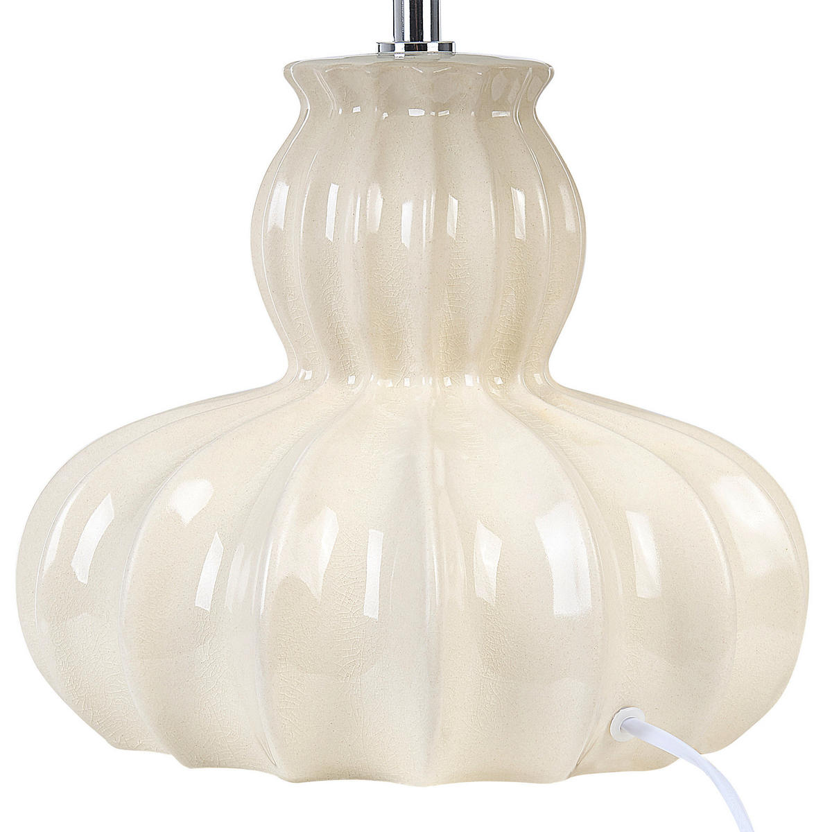TISCHLAMPE Malabuka 35/35/46 cm - Beige, Keramik (35/35/46cm) - Beliani