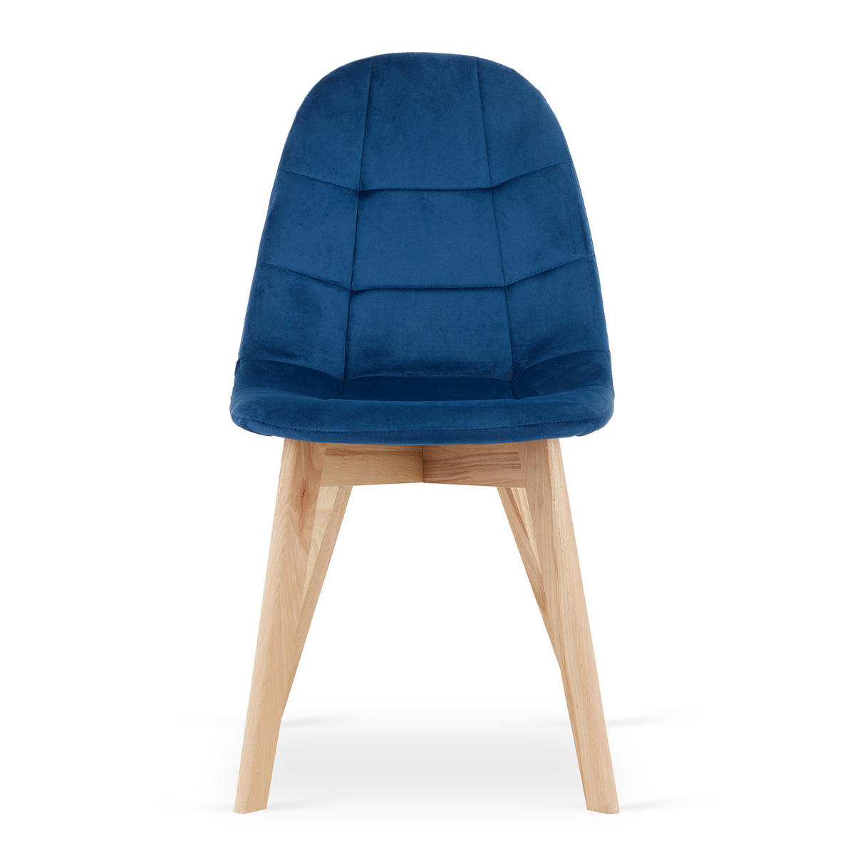 ESSZIMMERSTUHL Birk (4er Set) - Blau/Naturfarben, Holz/Textil (54/82/45cm) - Home Collective