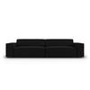 SOFA Jodie aus Samt schwarz 4 Sitzplätze - Schwarz, Textil (244/70/102cm) - Micadoni