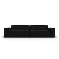 SOFA Jodie aus Samt schwarz 3 Sitzplätze - Schwarz, Textil (102/70/204cm) - Micadoni