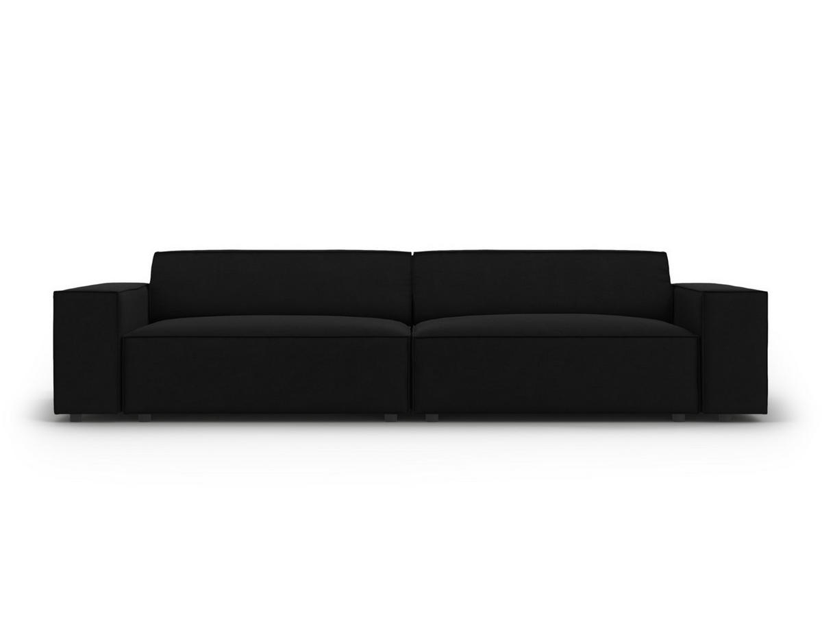 SOFA Jodie aus Samt schwarz 3 Sitzplätze - Schwarz, Textil (102/70/204cm) - Micadoni